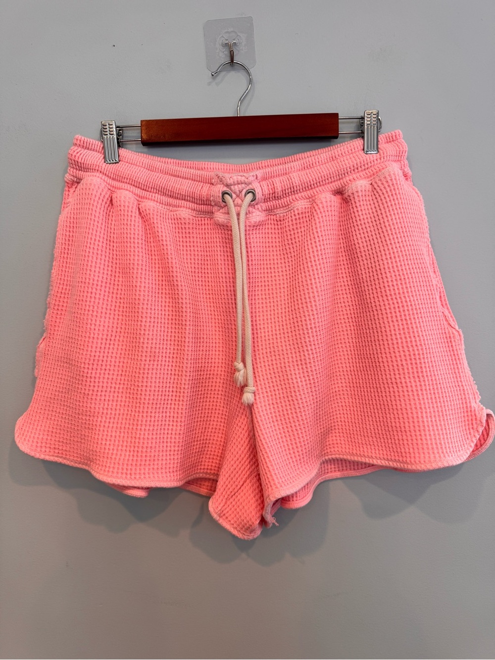 Aerie Pink Waffle Knit Shorts XL